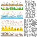 Easter Egg Chick Rabbit Carbon Steel Cutting Dies – 2pc Set