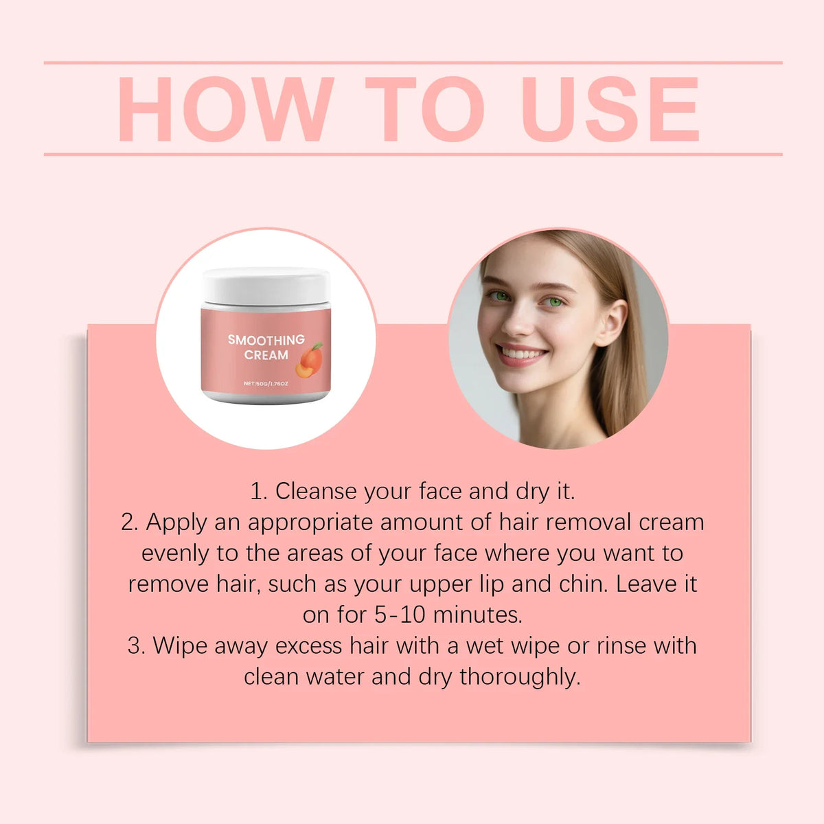 Gentle Facial Hair Removal Cream – Sensitive Skin 50g