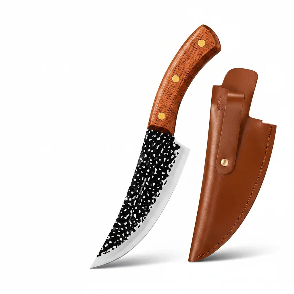 Hand Forged Boning Knife – Stainless Steel & Wooden Handle