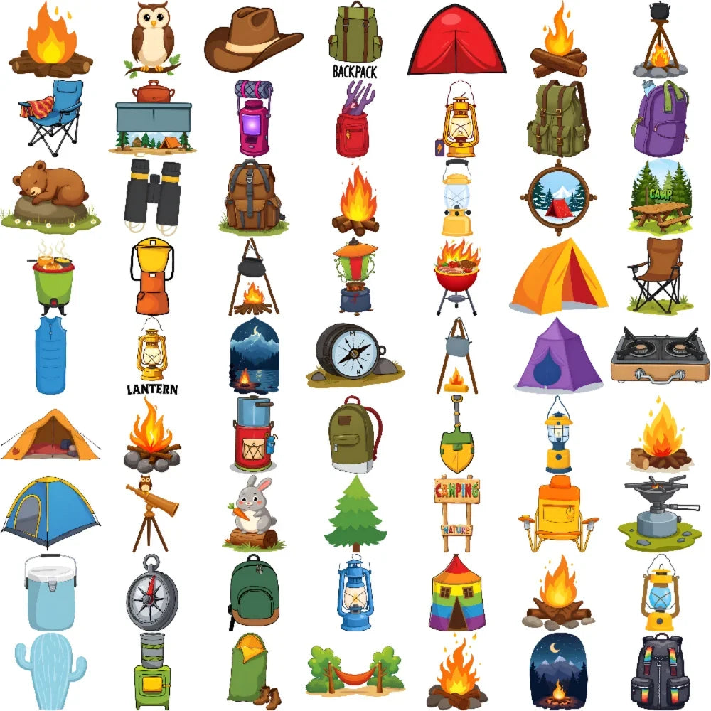 63pcs Waterproof Temporary Tattoo Stickers – Camping & Festivals