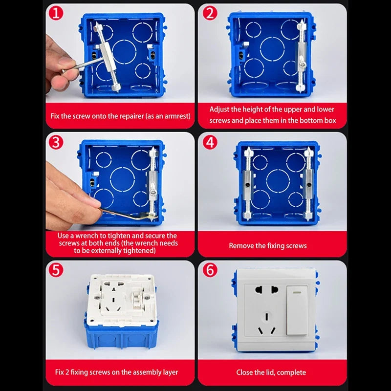 10-Pack Wall Switch Socket Cassette Repair Kit with Wrench