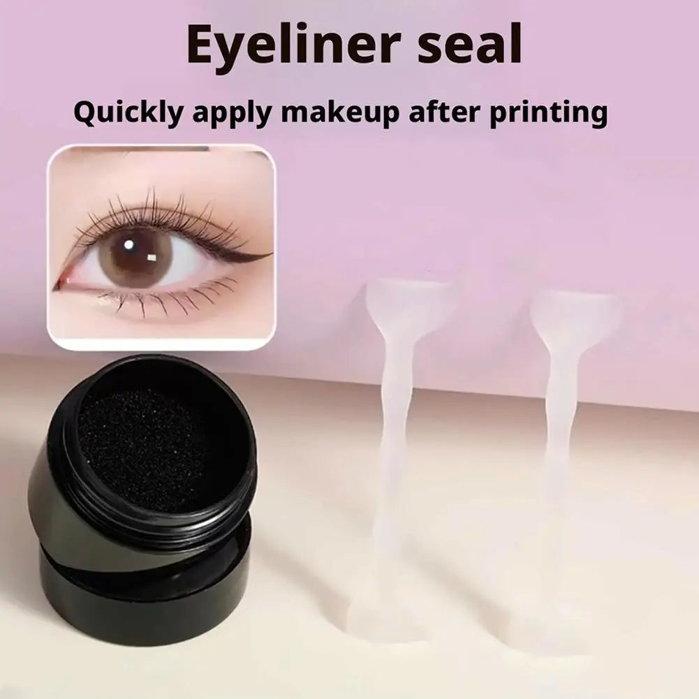 Double-Ended Eyeliner Stamp Set – Stencil & Inkpad Kit