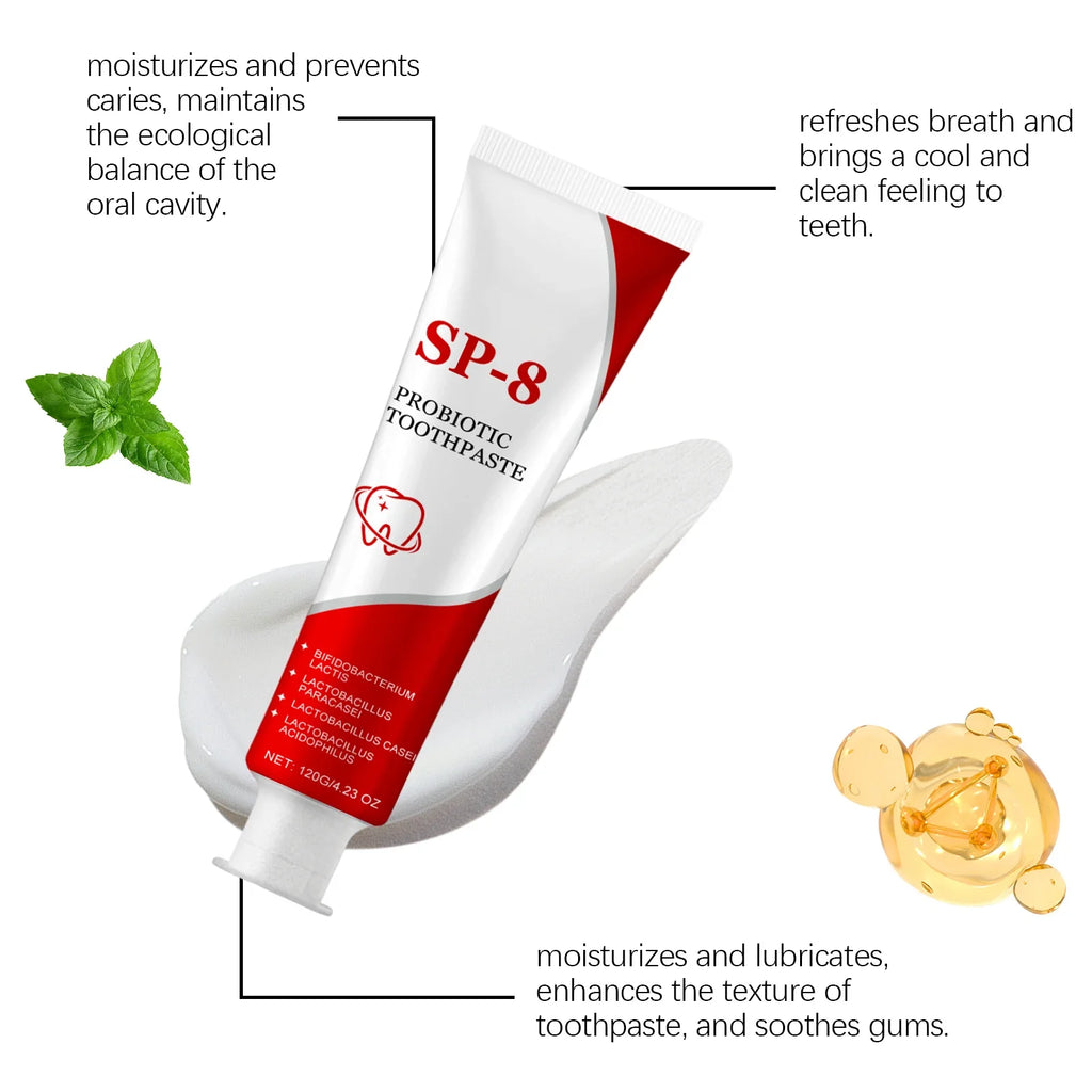 Probiotic Brightening Whitening Toothpaste – Deep Clean & Fresh Breath