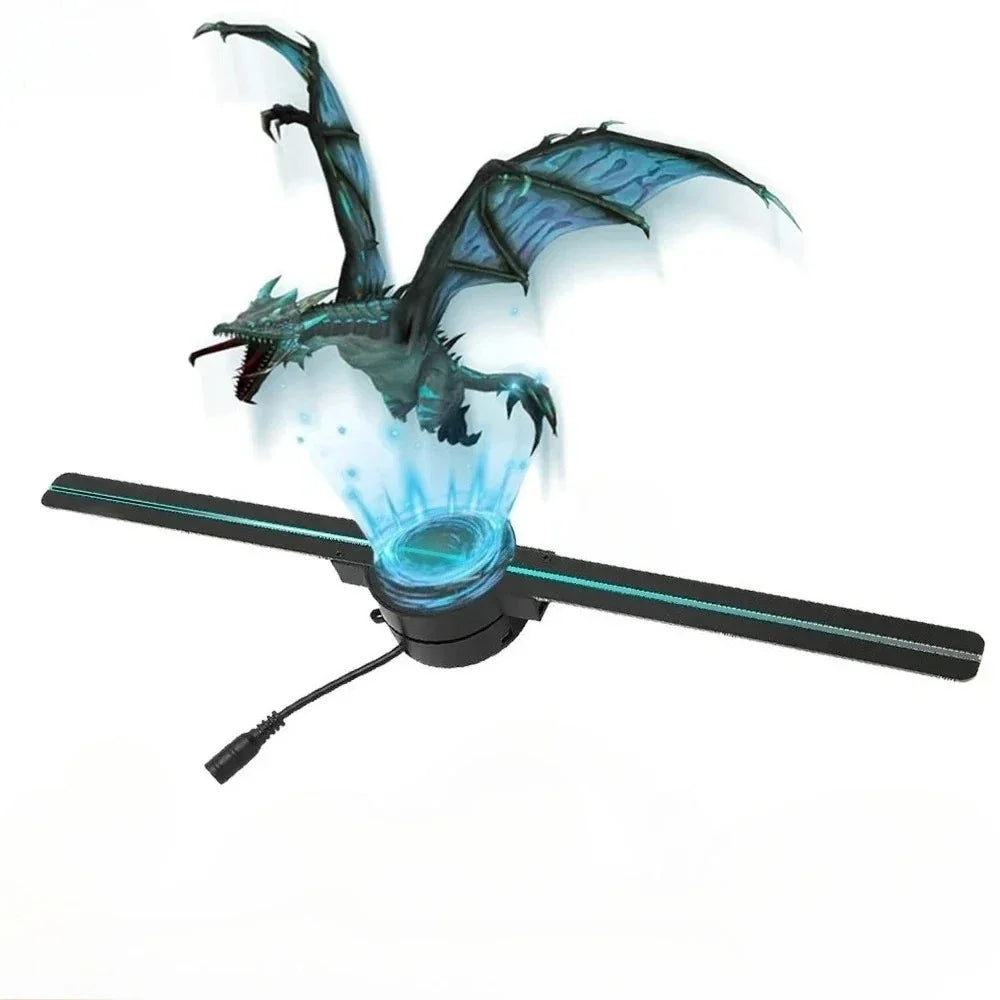 42cm 3D Holographic Fan Projector | WiFi, DIY Logo, LED Display