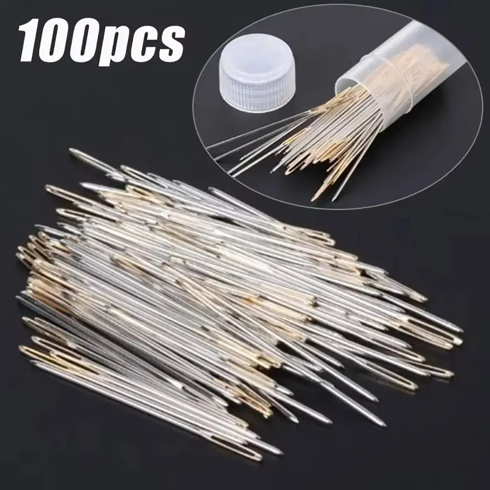 100-Pack Cross Stitch Darning Needles Sizes 22/24/26 Steel