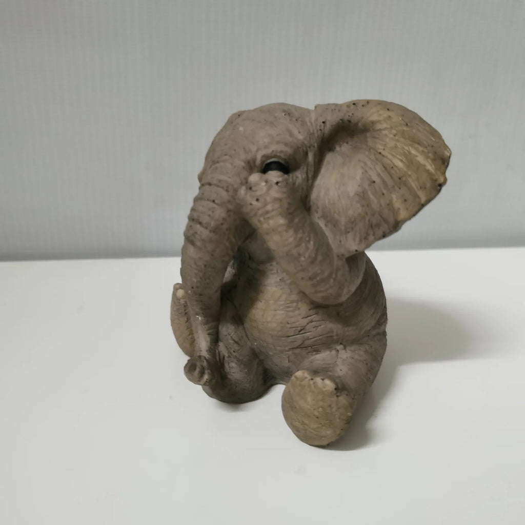 Feng Shui Gray Elephant Figurines Set of 3 | Resin Decor