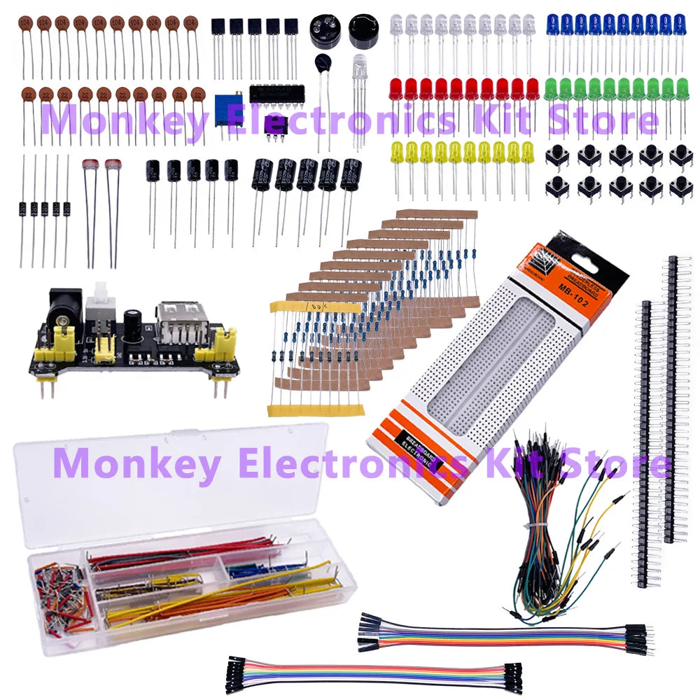 Arduino R3 Starter Kit – Breadboard, LEDs, Jumpers & Resistors