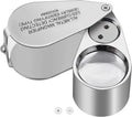 40X LED UV Magnifier Loupe – Optical Glass Lens, Metal Frame