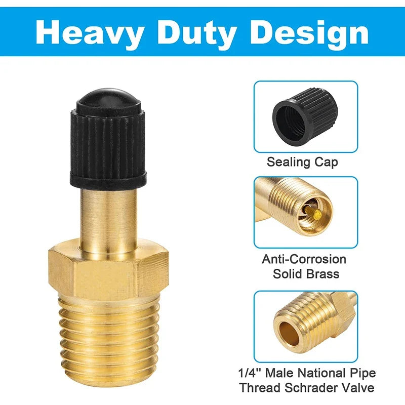 Sturdy 1 4 8 NPT Air Compressor Tank Fill Valve Anti-corrosion Brass