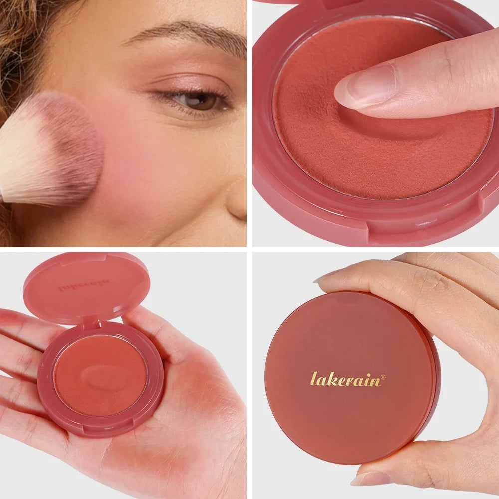 Lakerain Soft Poke Matte Blush Palette with Free Brush