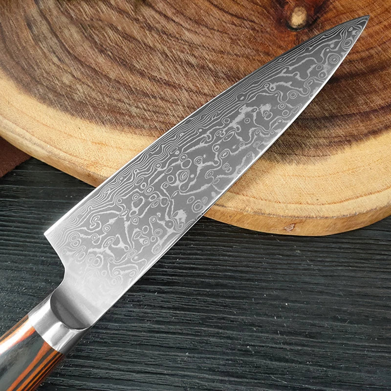 Damascus Steel Chef Knife 14.5cm – Kitchen Cleaver | COOKCRAZE