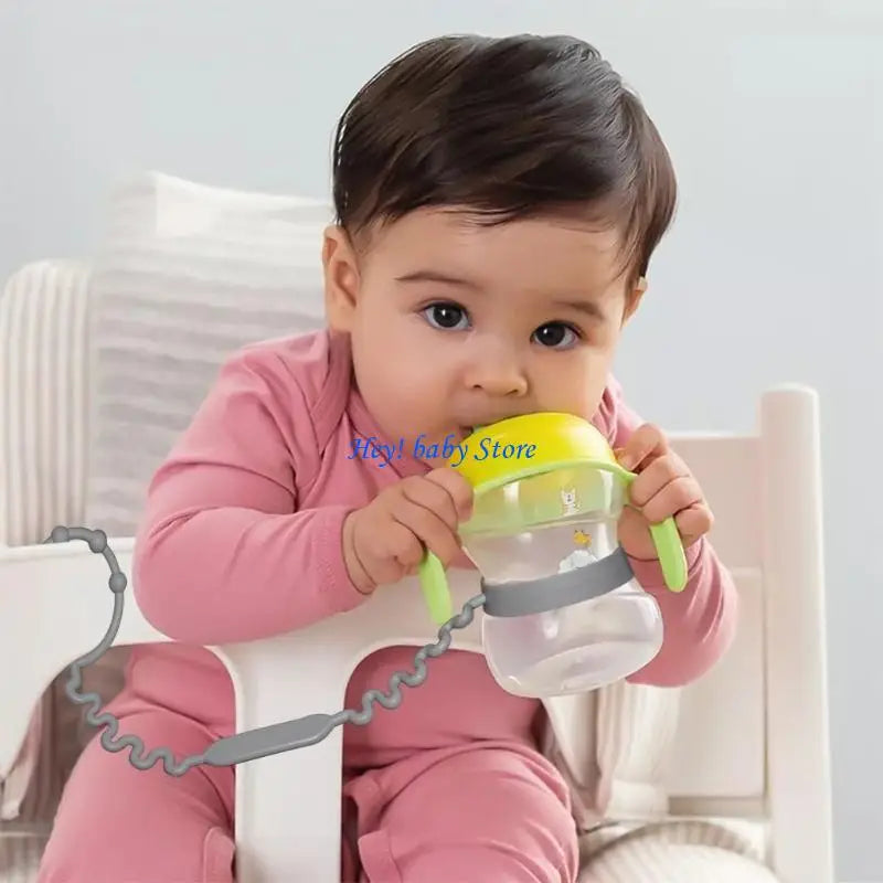Silicone Baby Bottle & Pacifier Harness Strap for Strollers