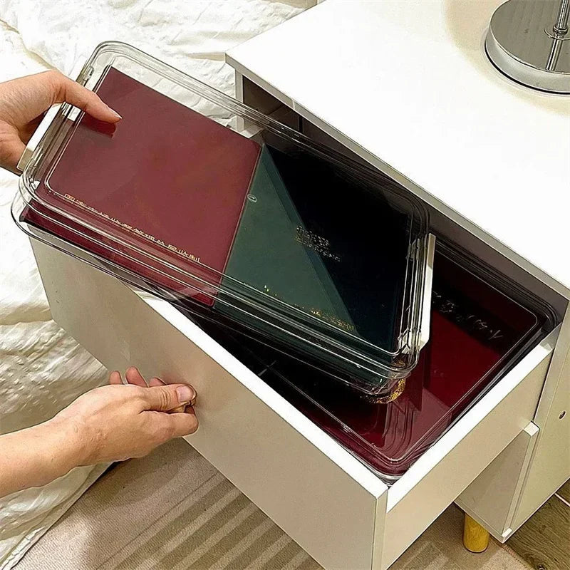 Transparent A4 Document File Storage Box | Paper Organizer