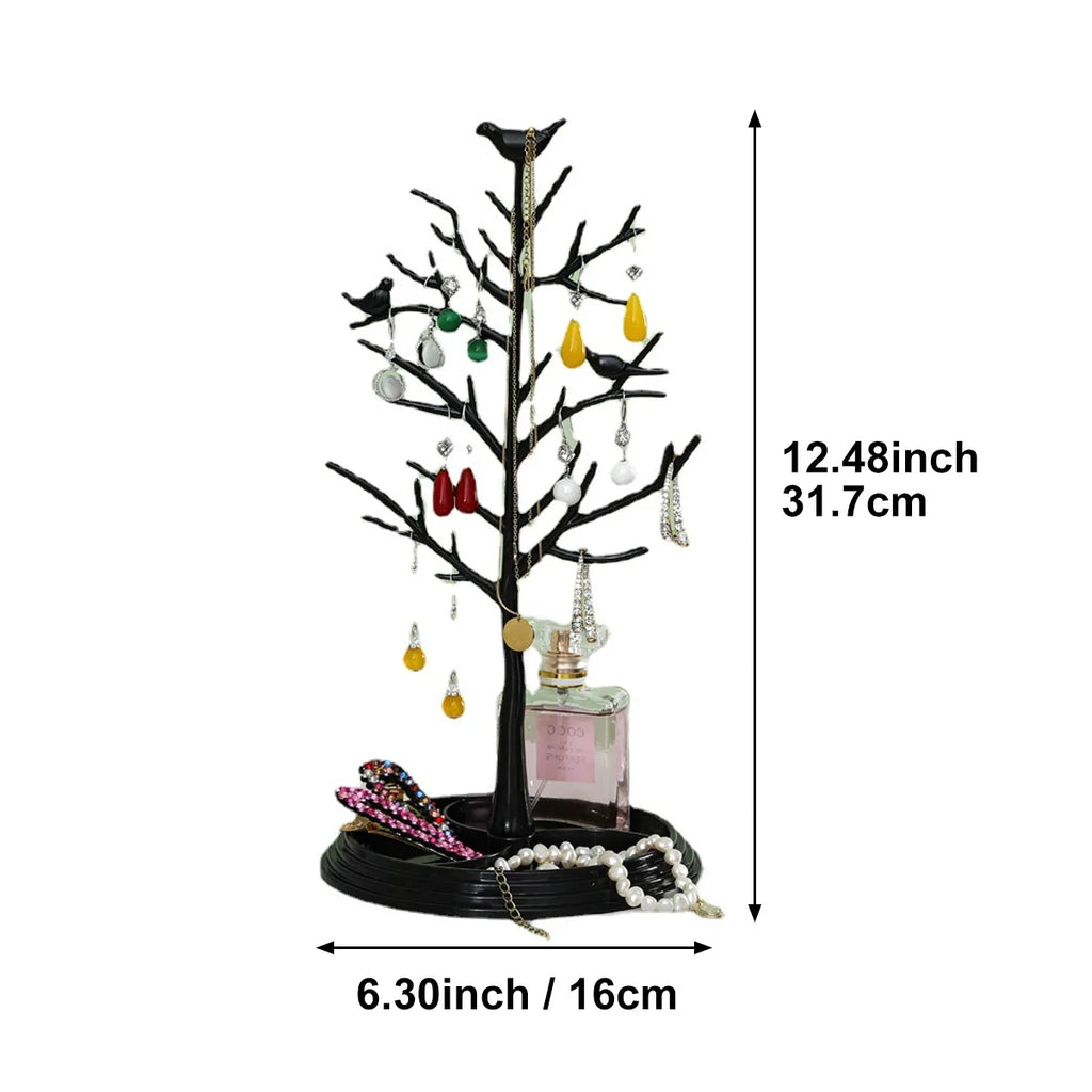 Tree Shaped Jewelry Display Stand Tray Earrings Necklaces Rings