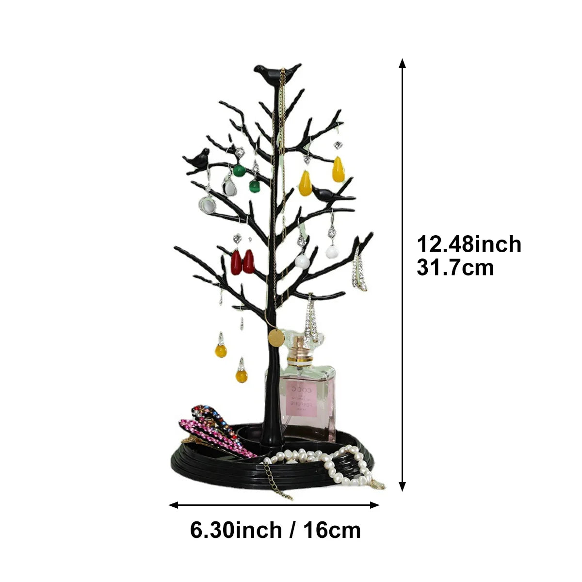 Tree Shaped Jewelry Display Stand Tray Earrings Necklaces Rings