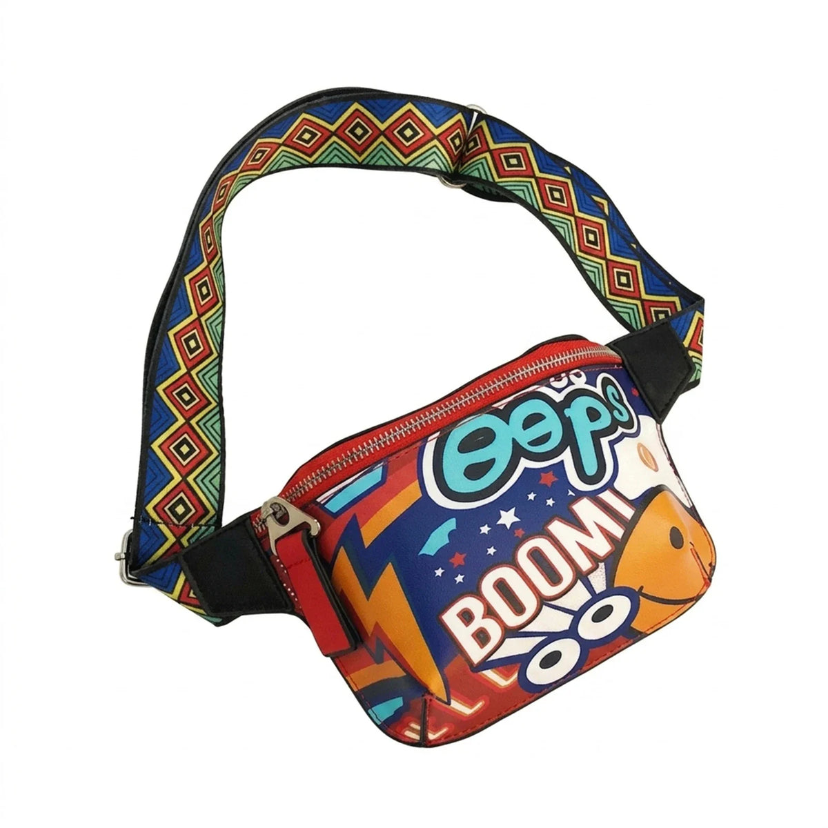 Korean Cartoon Crossbody Bag | Adjustable Strap, Multi-Pocket
