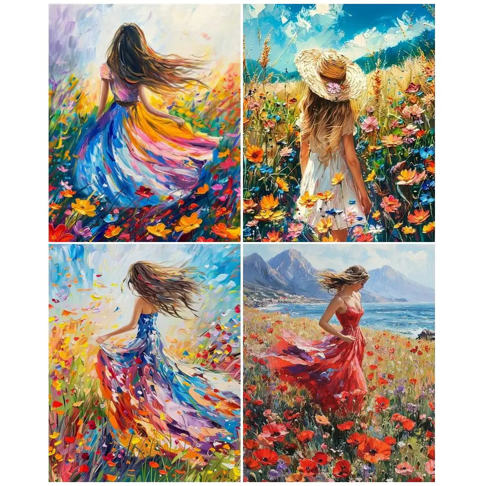 GATYZTORY 60x75cm Paint by Numbers Kit – Girls Canvas Art