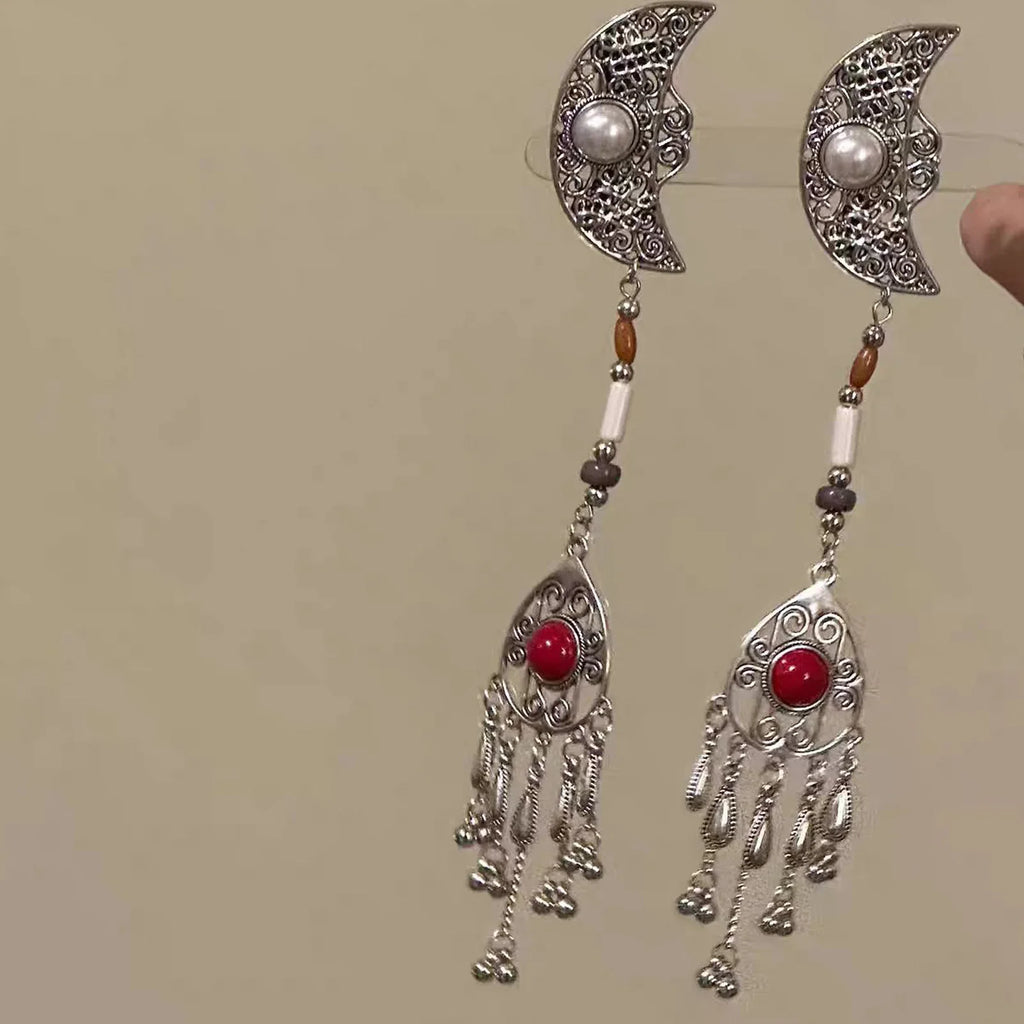 Mongolian Ethnic Hair Clips for Women – Retro Style, Set of 2