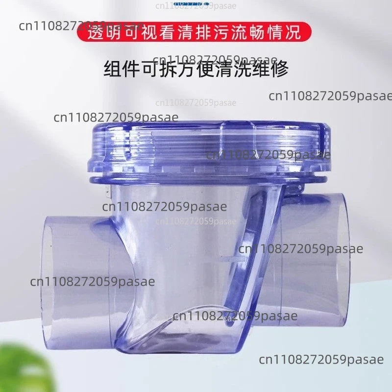 50mm UPVC Transparent Flap Check Valve – Non-Return Drain Set