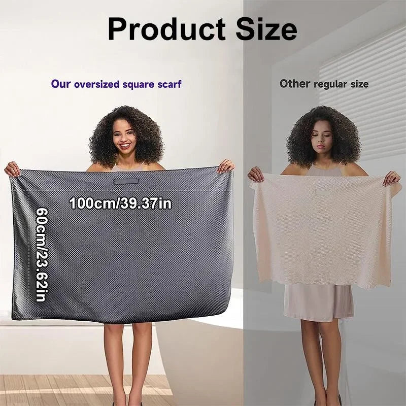 Microfiber Quick-Dry Hair Towel Wrap Cap with Elastic Band