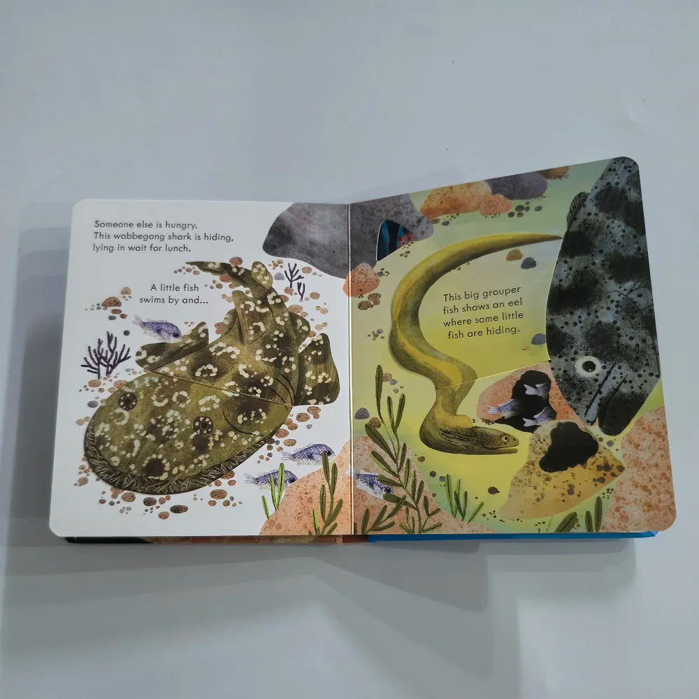 Usborne Peep Inside Coral Reef 3D Flap Picture Book Kids Children