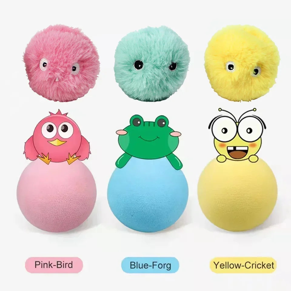 Interactive Squeaky Catnip Ball Toy for Cats & Kittens