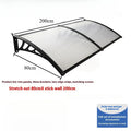 Arched Polycarbonate Door Awning – Wall Mounted Rain Canopy