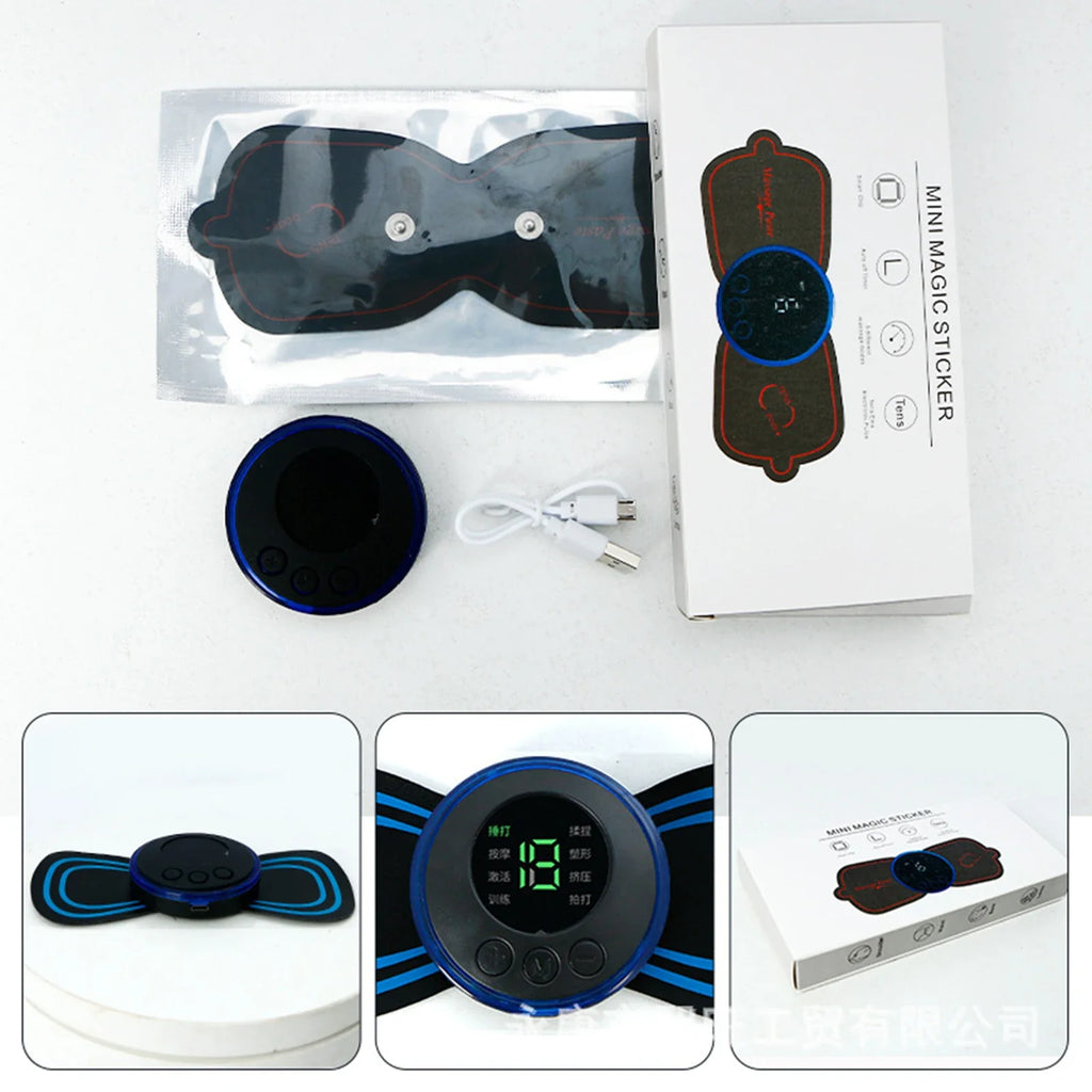 EMS Electric Massage Pad – Muscle Stimulator, USB Rechargeable