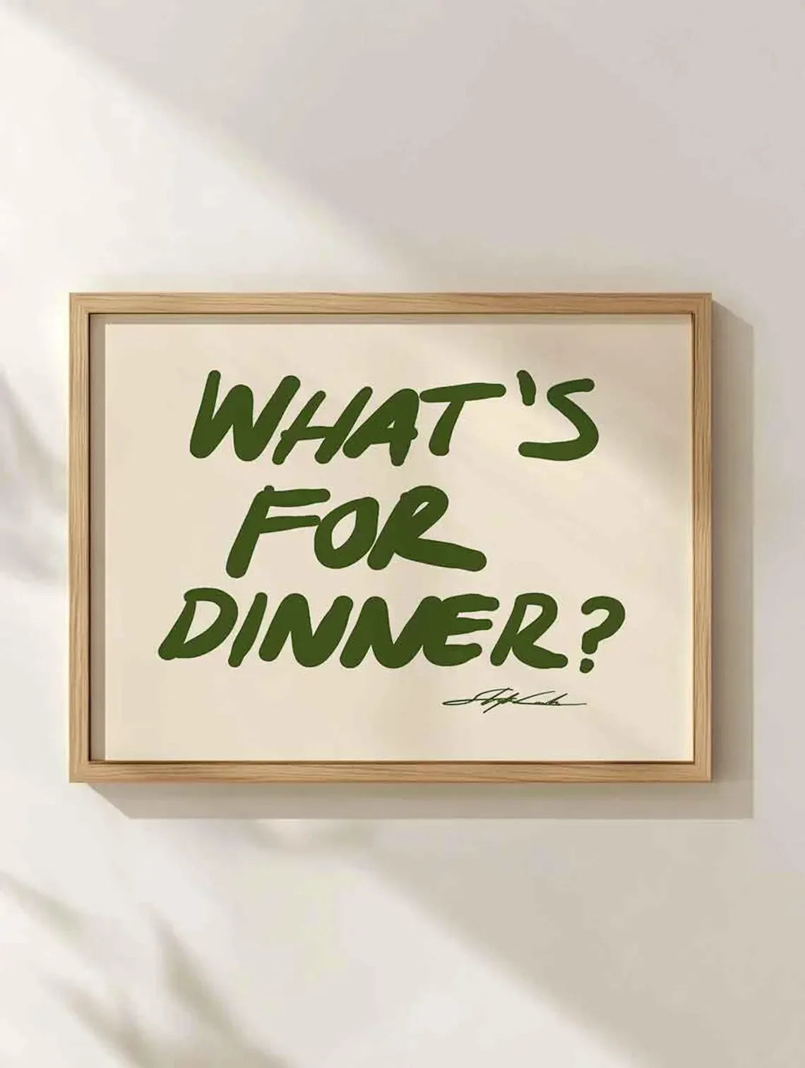 "What's for Dinner?" Whimsical Red Canvas Wall Art Print