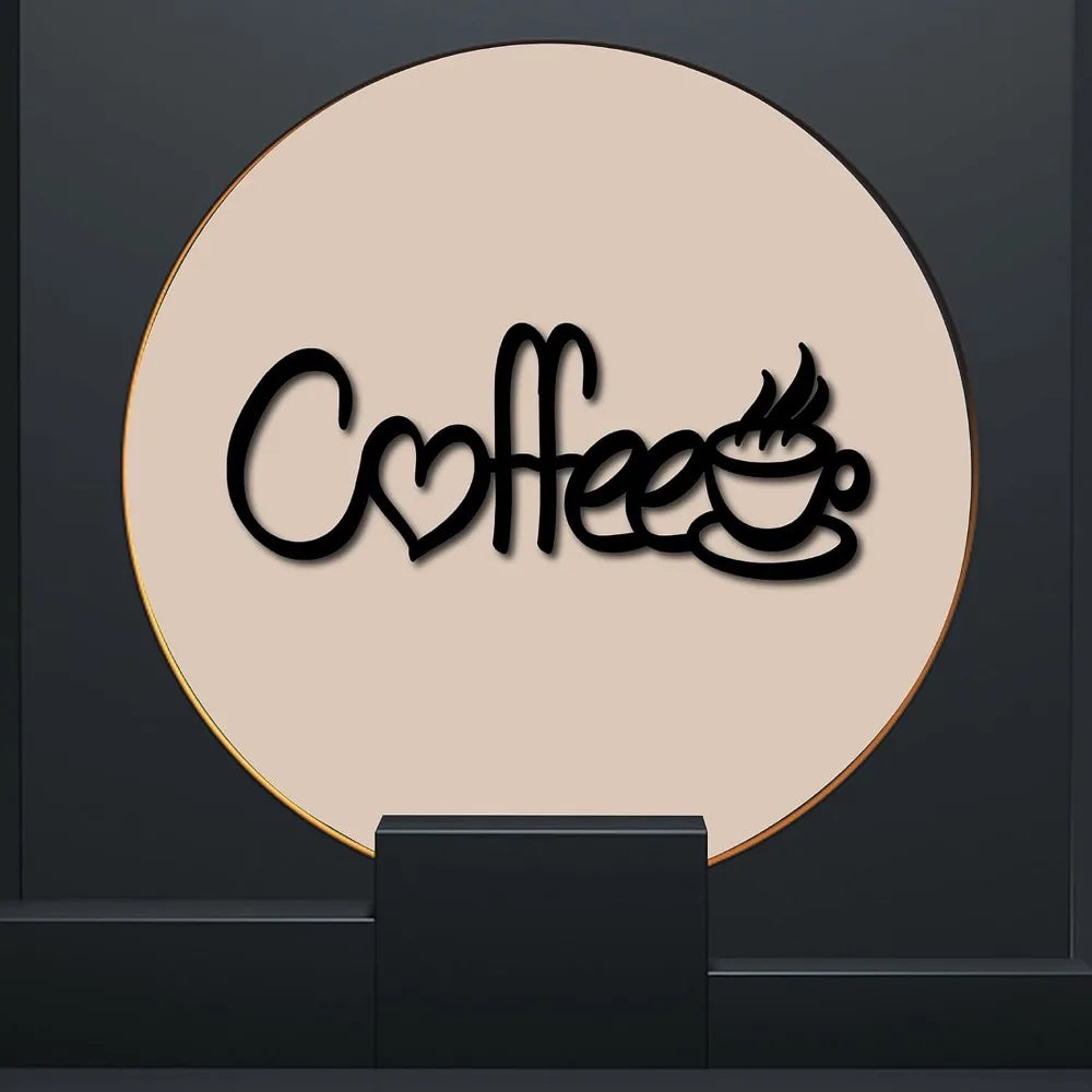 Laser Cut Wood Coffee Sign – Wooden Wall Art Décor 11.8"