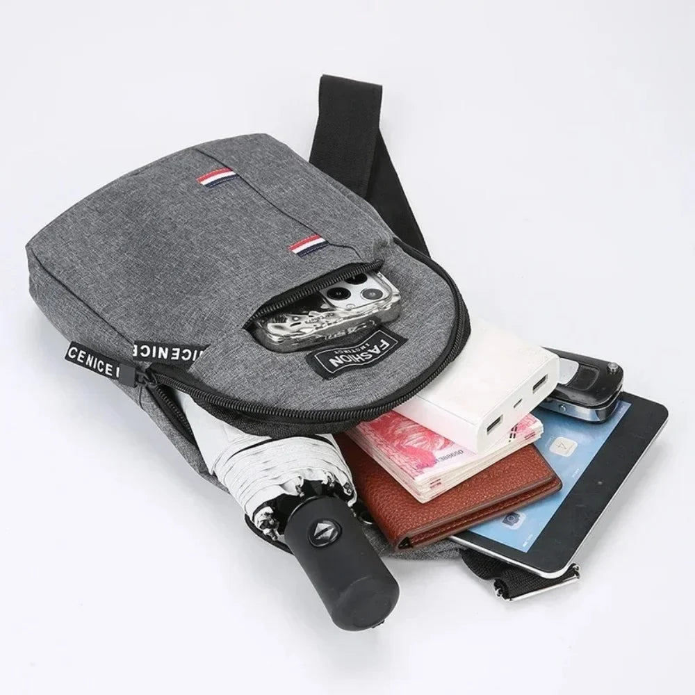 Men's Canvas Waist Bag | Waterproof Adjustable Crossbody Pack