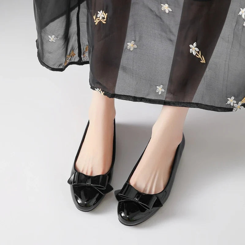 Vintage Invisible Wedge Heel Mary Jane Shoes | Women's Slip-On