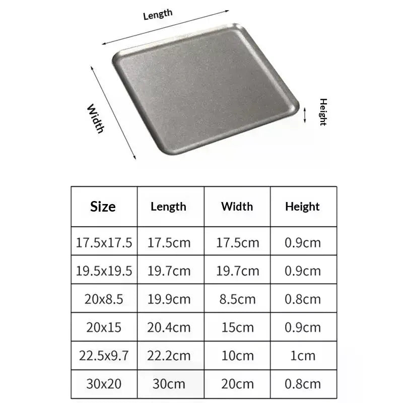 Vintage 304 Stainless Steel Snowflake Square Serving Tray
