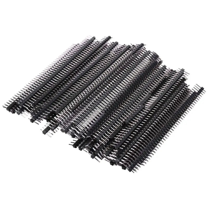 200pcs Male Pin Header Connectors 2.54mm 40-Pin Single Row PCB
