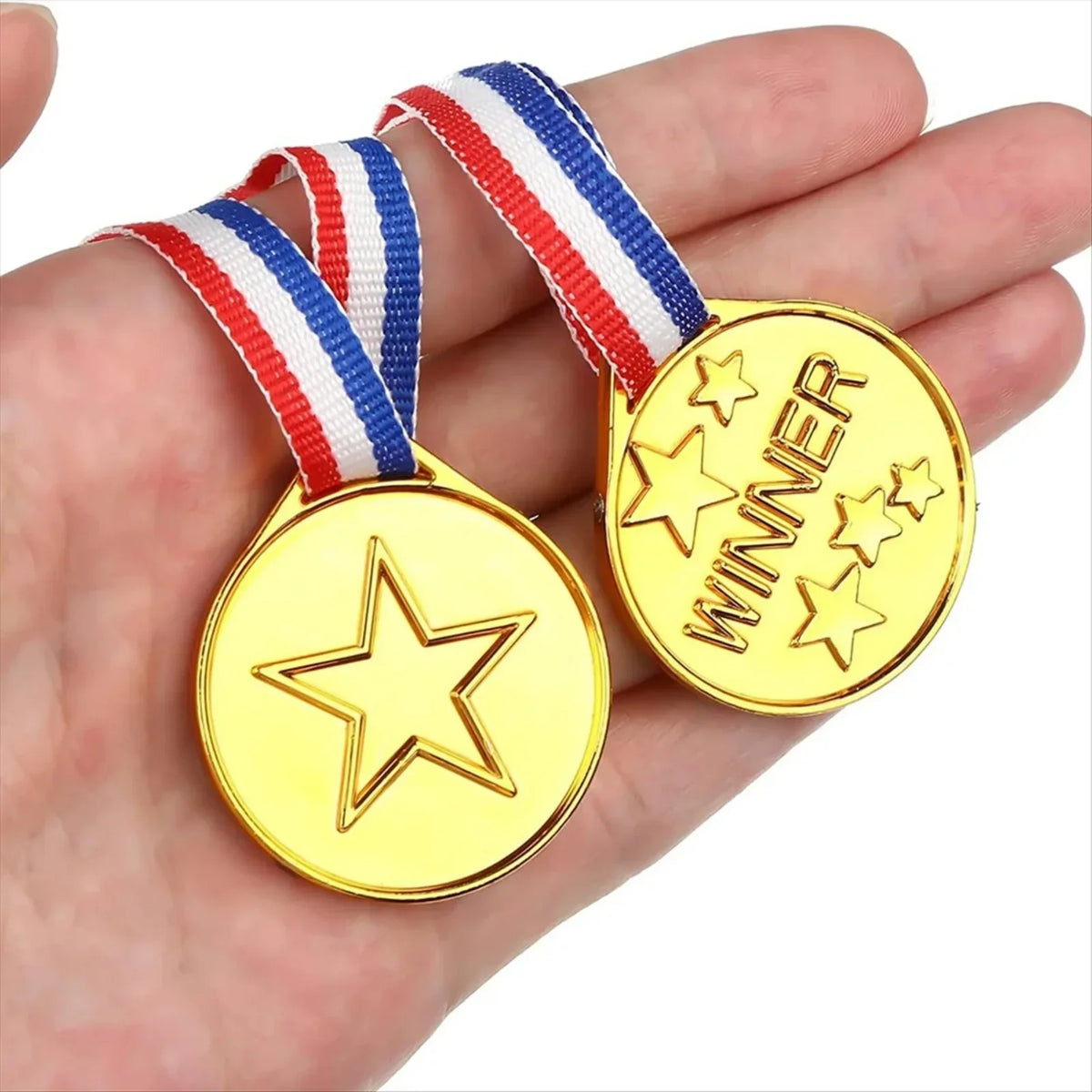 30-Pack Gold Kids Winner Medals – Party Favors & Sports Awards