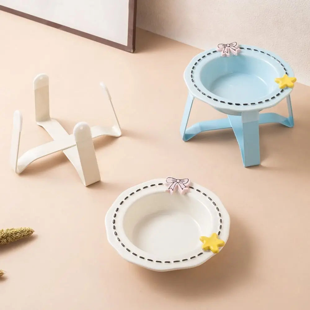 Elevated Ceramic Cat Bowl with Stand – Anti-Slip Feeding Station