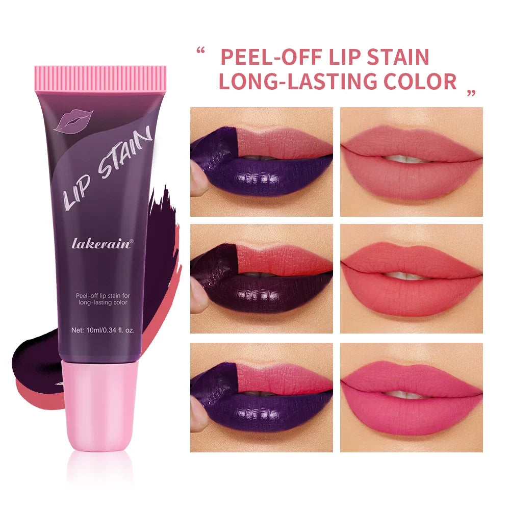 Lakerain Peel-Off Lip Stain – Waterproof Matte Lip Tint