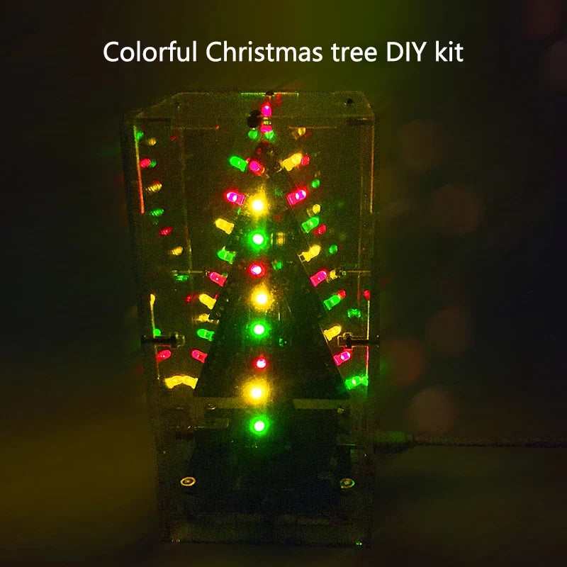 3D Christmas Tree DIY Soldering Kit – Flashing LED Lights