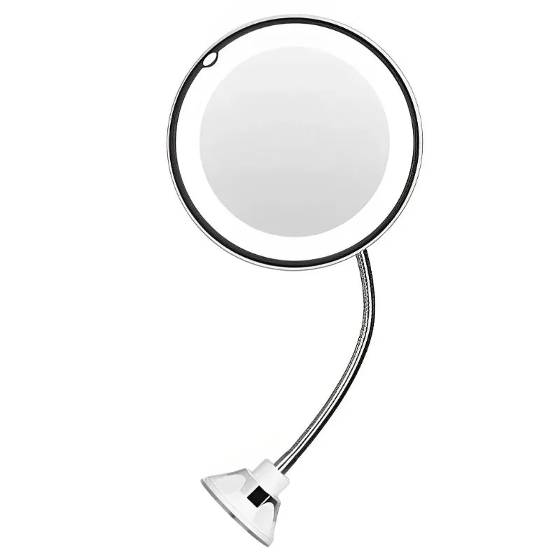 10X LED Magnifying Makeup Mirror | Gooseneck Suction Cup