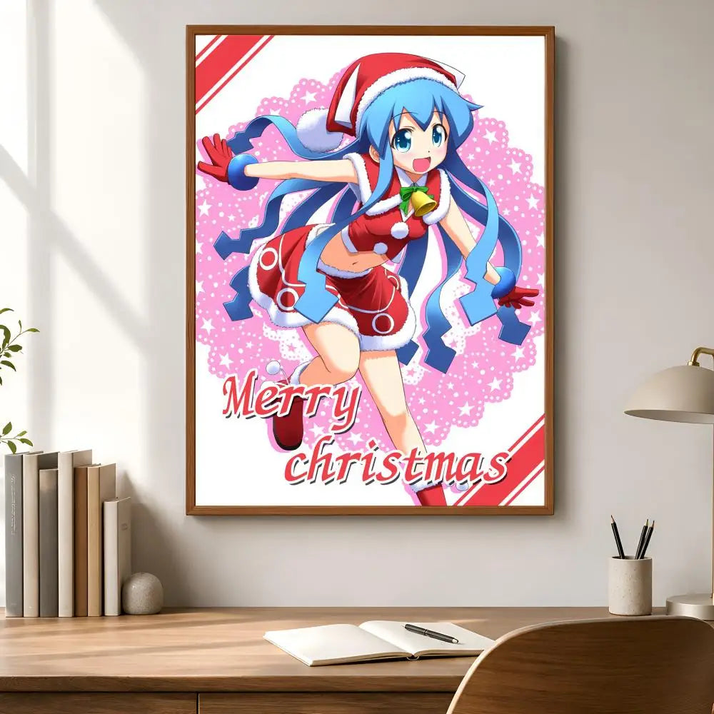Anime Squid Girl Waterproof PVC Peel-and-Stick Wall Poster