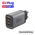 150W USB-C PD & QC3.0 Fast Charger | EU UK US Travel Adapter