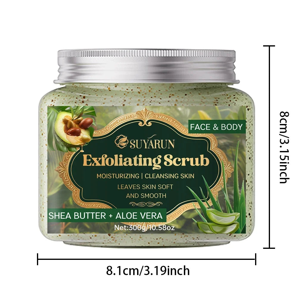 SUYARUN Shea Butter & Aloe Vera Exfoliating Face & Body Scrub