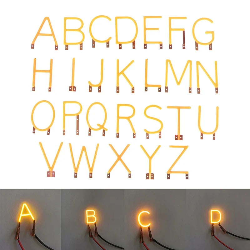 DIY COB LED Filament Decorative English Letter Lighting Party Light