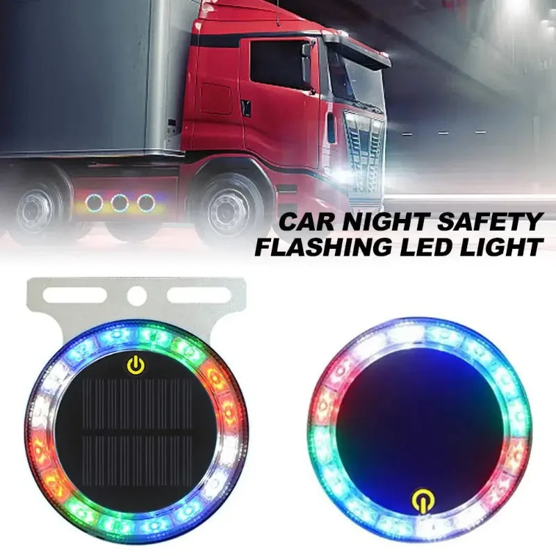 Solar LED Emergency Strobe Warning Light | Magnetic USB Charge