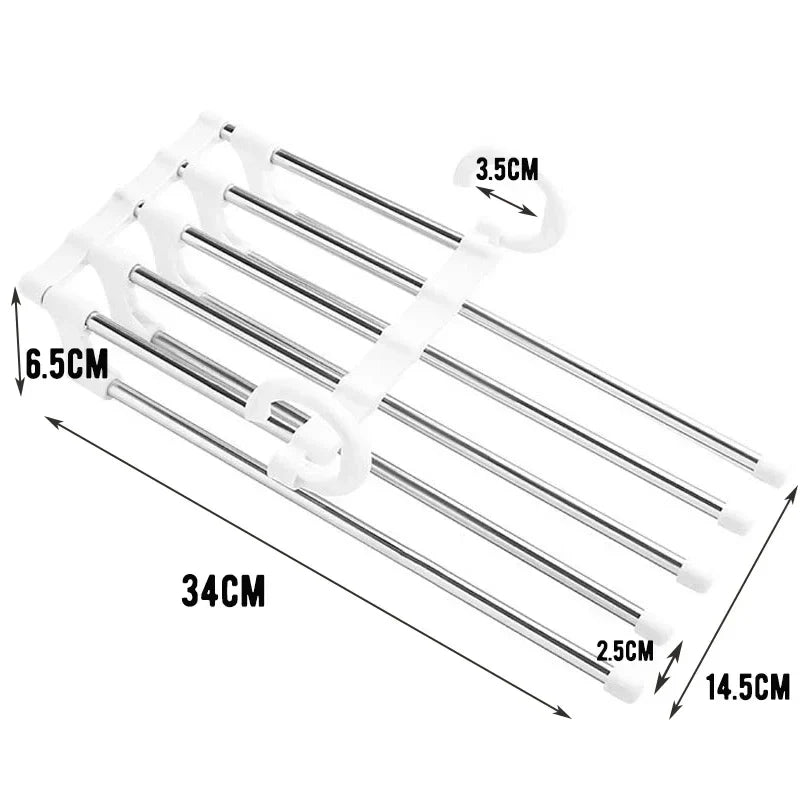 Stainless Steel Folding Pants Hanger | Multi-Layer Closet Organizer