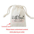 Personalized "With Love" Cotton Wedding Favor Bags | Gift Bags
