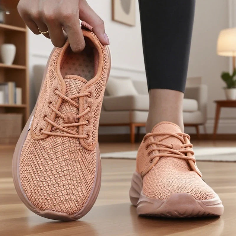 Women's Breathable Mesh Wide Toe Fitness Sneakers | ZULIWAGN
