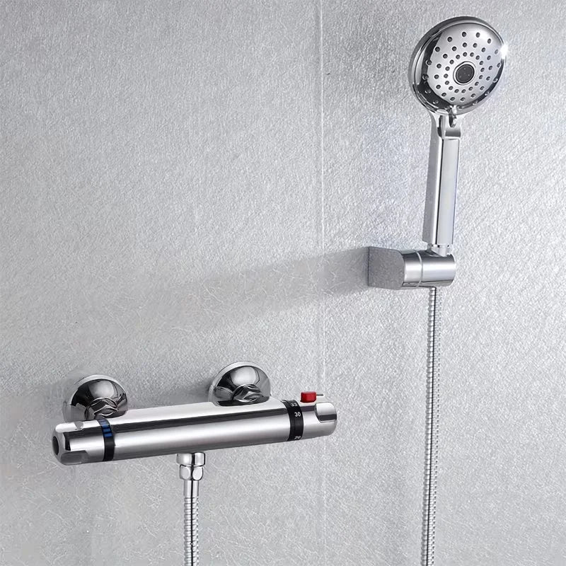 Chrome Thermostatic Shower Mixer Bar | Wall Mounted 1/2"