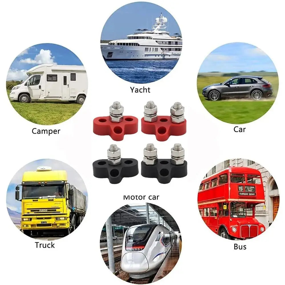 Car Truck RV Boat Bus Bar Terminal Block Battery Power Stud Junction