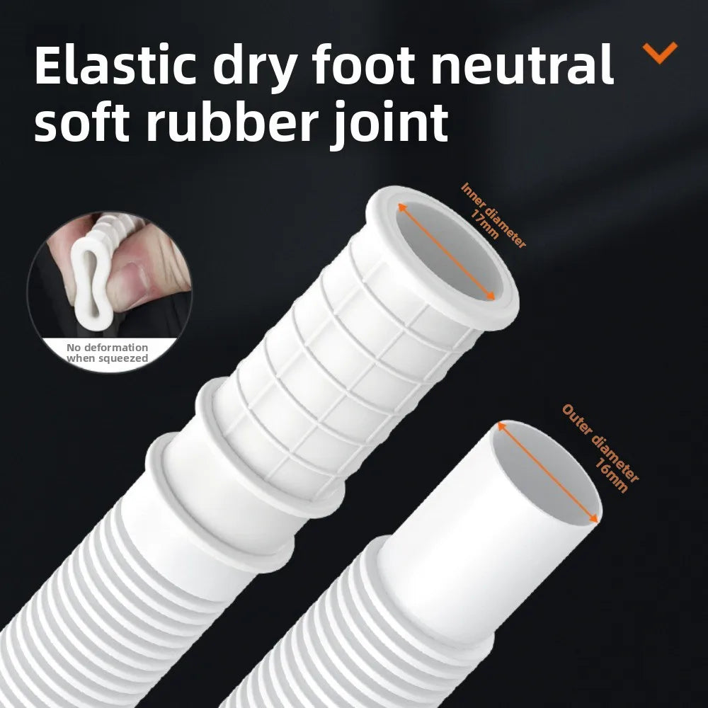 Drain Hose Extension Set with Clamps – Washing Machine & Dishwasher